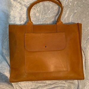 big leather tote